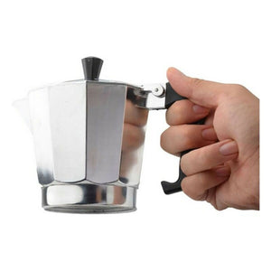 Italiensk Kaffekande Haeger Moka Aluminium