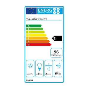 Konventions-emhætte Teka GFG-2 BLANCO 55 cm 329 m3/h 63 dB 180W