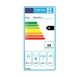 Konventions-emhætte Teka DM675S 60 cm 603 m3/h 67 dB 278W Grå Sølvfarvet Stål