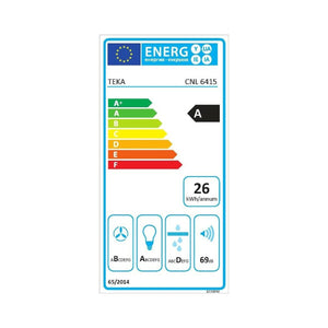 Konventions-emhætte Teka 40436811 60 cm 385 m3/h 64 dB 110W Hvid