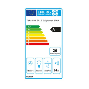 Konventions-emhætte Teka CNL6415BK 60 cm 385 m3/h 64 dB 110W