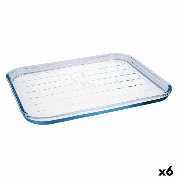 Bageform Pyrex Classic Vidrio Flad Gennemsigtig Glas 33 x 27 x 2 cm (6 enheder)