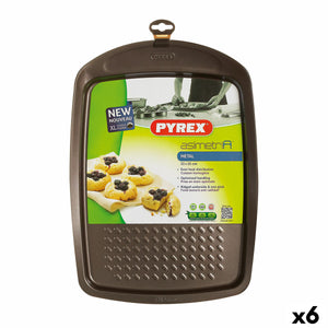 Bageform Pyrex Asimetria Rektangulær Sort Metal 33 x 25 cm (6 enheder)