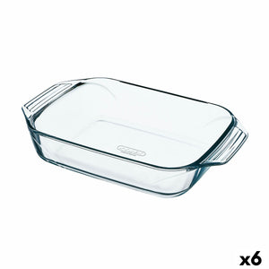 Ovn Fad Pyrex Irresistible Rektangulær Gennemsigtig Glas 6 enheder 27,5 x 16,9 x 6 cm