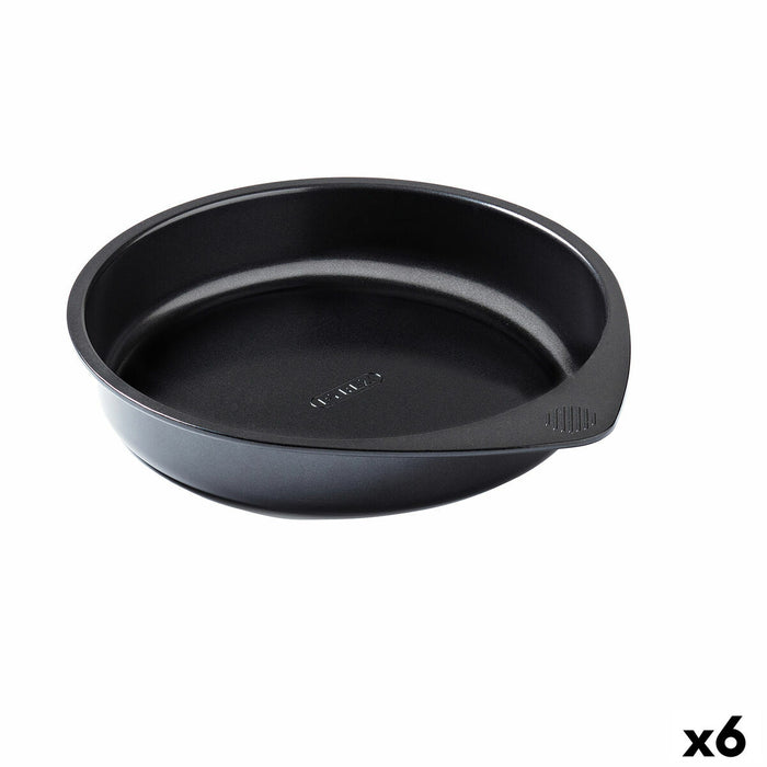 Bageform Pyrex Magic Cirkulær Sort 20 cm 6 enheder