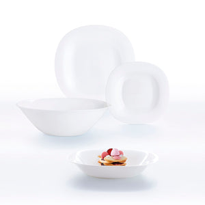 Desserttallerken Luminarc Carine Hvid Glas (19 cm) (24 enheder)