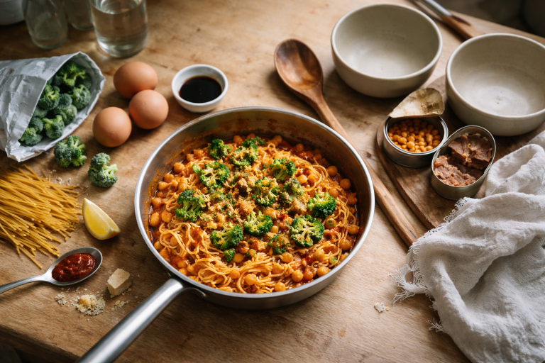 Aftensmad af ingenting: min nødmad-menu fra skabet (klar på 15-25 min)