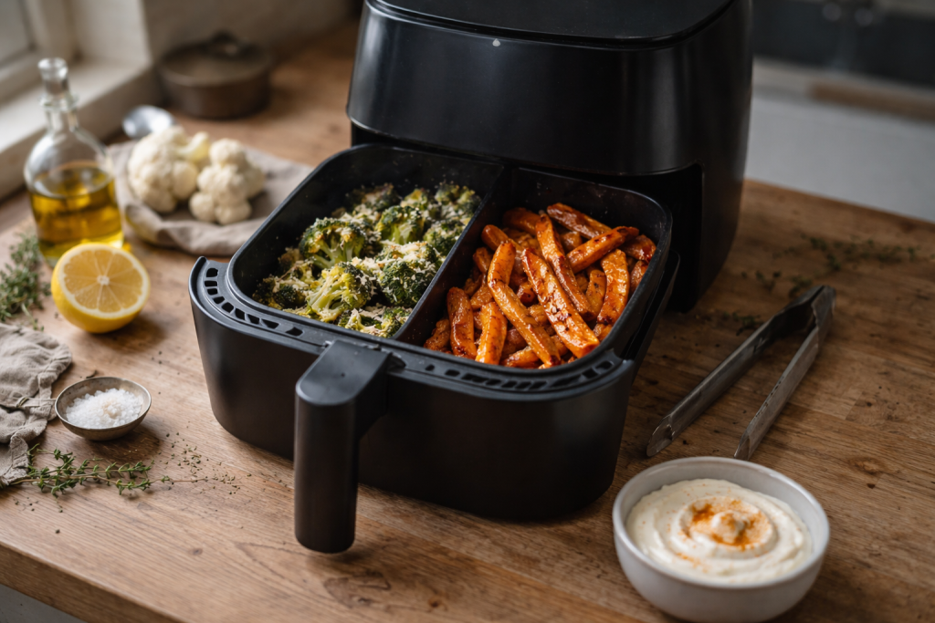 Airfryeren som hverdags-makker: 30 idéer med tider, mængder og små tricks der virker