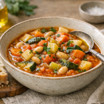 [light] Servicebillede 1: ‘Nemme opskrifter’—en hurtig hverdagsret anrettet enkelt og realistisk. Bruges på servicesektion/kort.