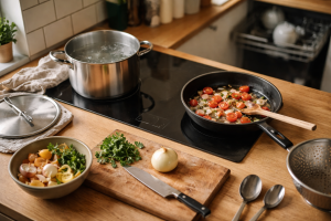 Få aftensmad hurtigere (og færre tallerkener): mine 7 køkkenvaner der faktisk holder i hverdagen