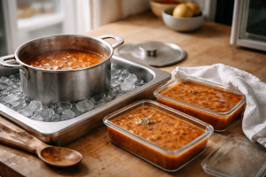 Fra gryde til køl uden drama: Sådan køler du varm mad ned hurtigt (og trygt)