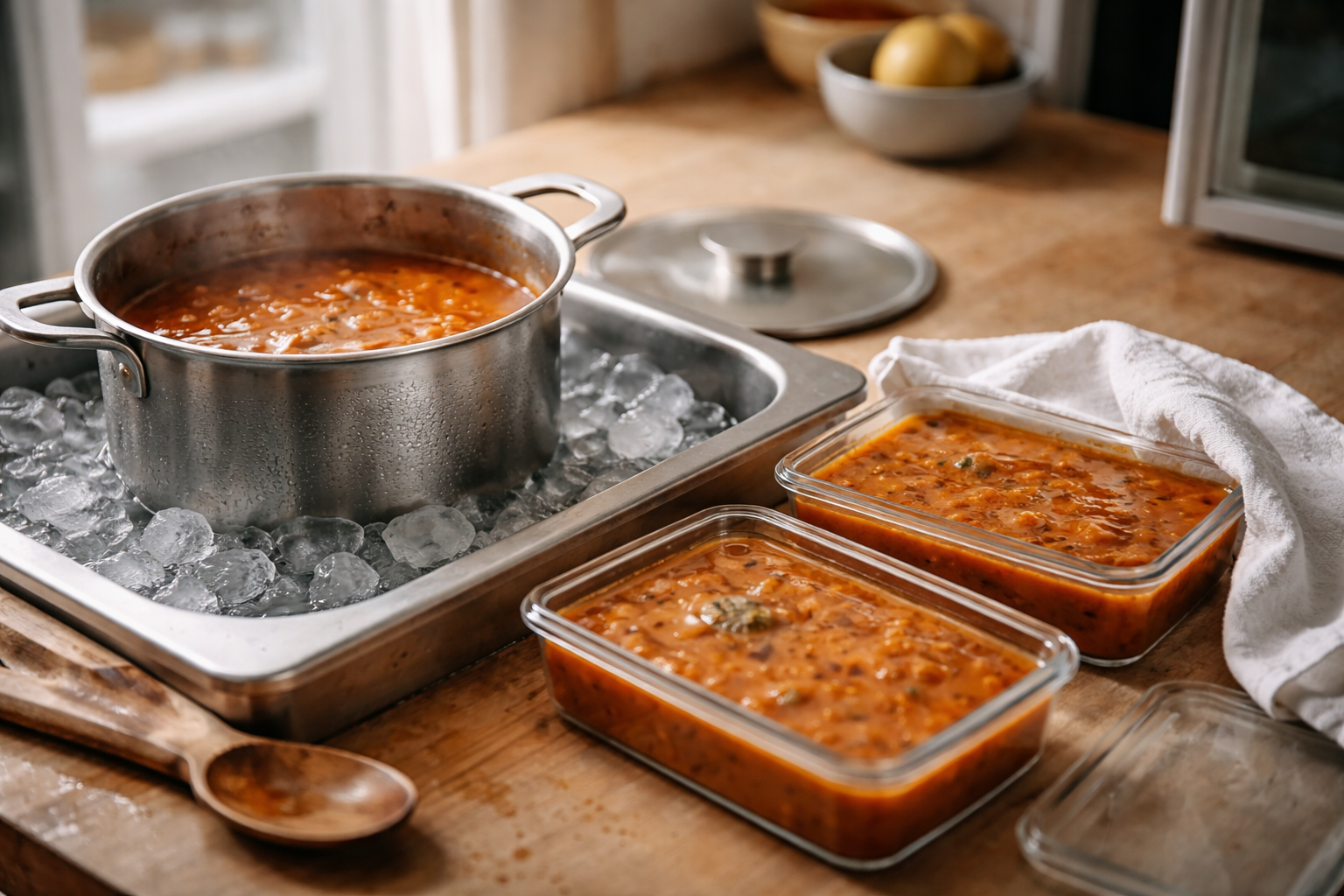 Fra gryde til køl uden drama: Sådan køler du varm mad ned hurtigt (og trygt)