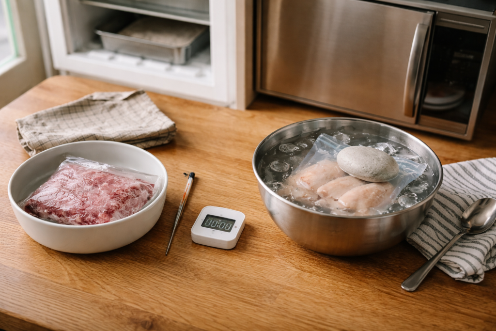 Frossent kød kl. 16? Her er mine sikre optøningsveje (med tider, du kan regne med)