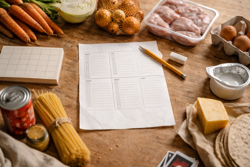 Indkøbslisten der faktisk holder: min skabelon til en billig uge (uden kedelig mad)
