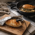 Saftig kylling uden gætteri: min temperatur-model til pande og ovn (og hvad du gør, når den bliver tør)