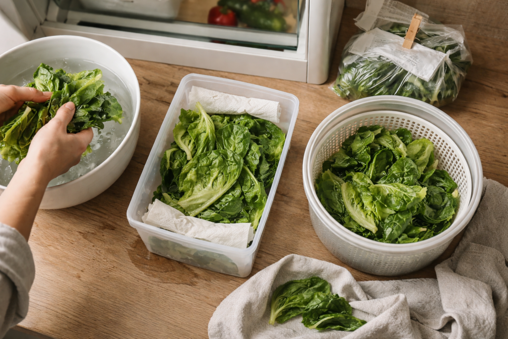 Salat der stadig knaser torsdag: min praktiske metode til vask, tørring og opbevaring