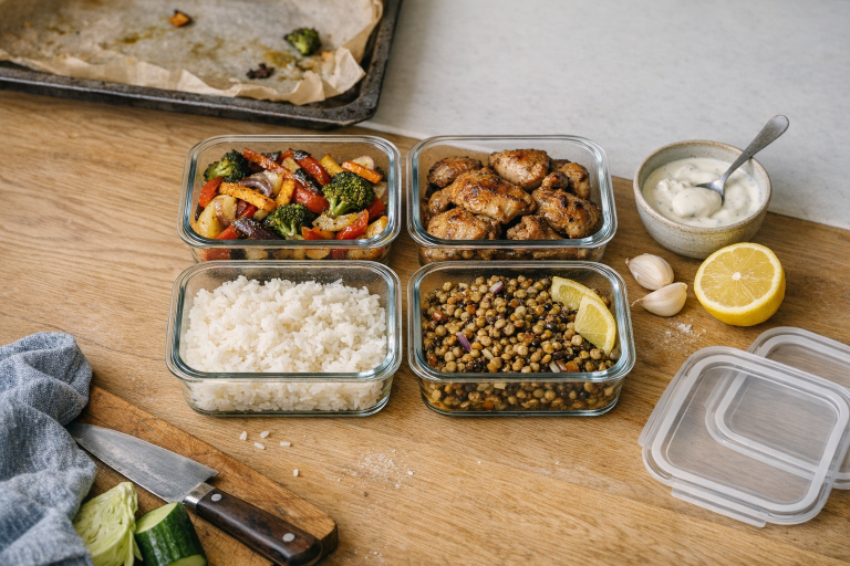 Søndags-prep uden panik: 2 timer der gør hverdagsmad let hele ugen