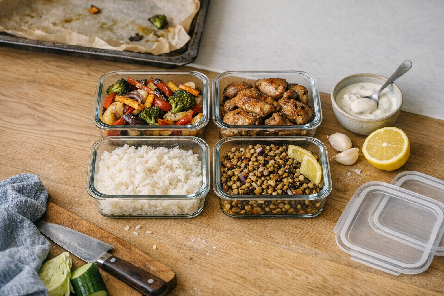 Søndags-prep uden panik: 2 timer der gør hverdagsmad let hele ugen