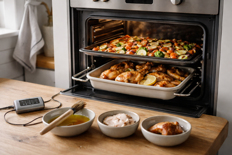 Ovnprogrammer uden gætteri: vælg varmluft, over/under eller grill (og få alt færdigt samtidig)