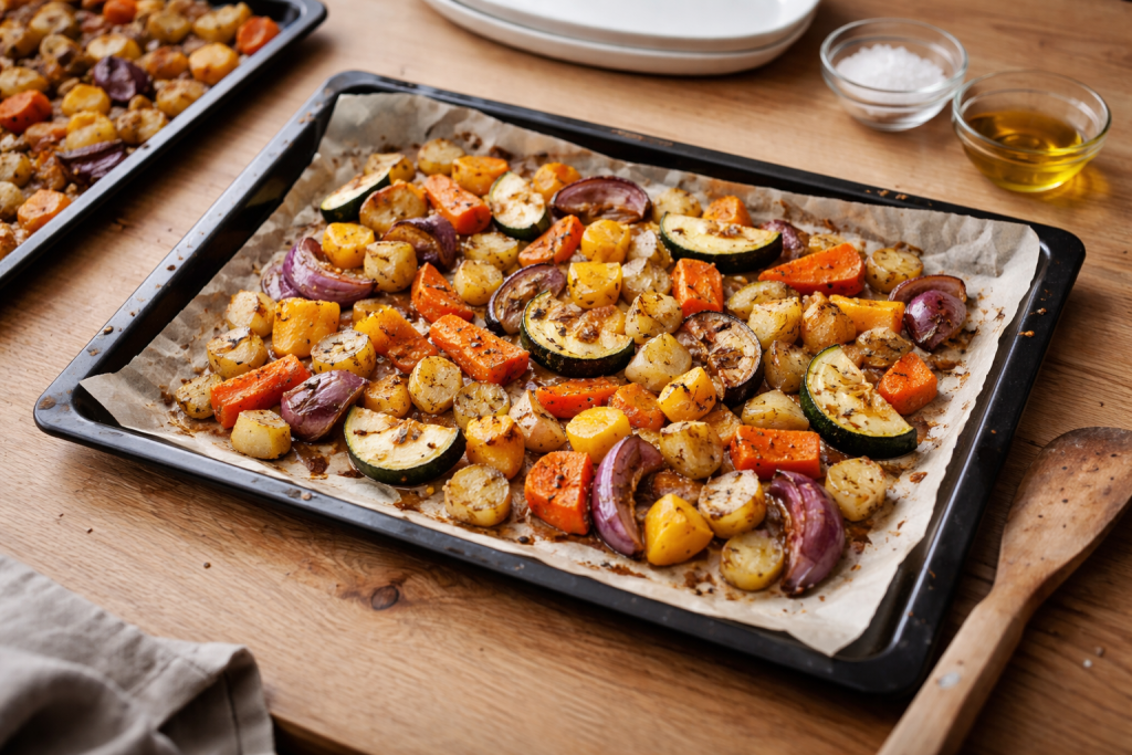 Sprød ovngrønt hver gang: min plade-regel mod slatne grøntsager