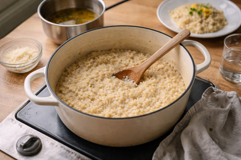 Drop ståvagten ved gryden: sådan laver du cremet risotto uden at røre hele tiden