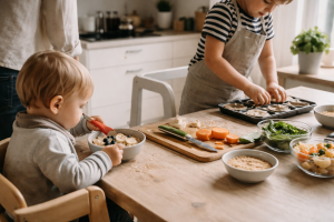 Børn i køkkenet: 10 sikre og sjove opgaver (og hvad de faktisk kan lave)