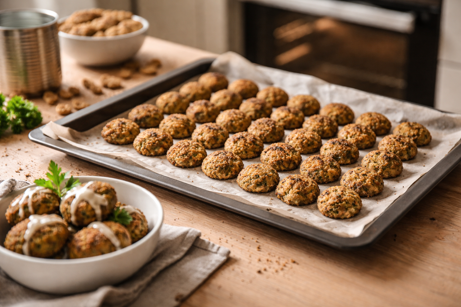 Falafler i ovn - sprøde uden friture (og uden tørre kugler)