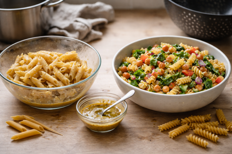 Pastasalat: sådan undgår du tør pasta og får dressing, der fordeler sig