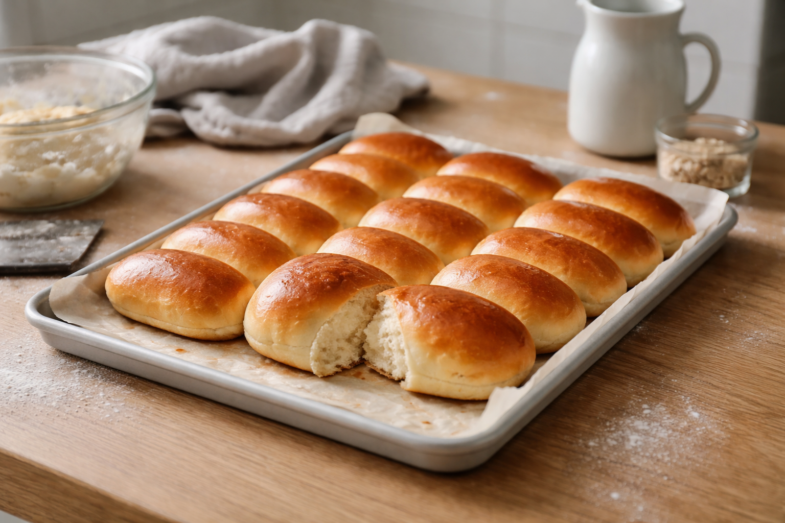 Pølsebrød: bløde, nemme og fryseegnede (sådan undgår du tør krumme)