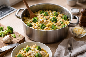 One pot pasta med kylling og broccoli - uden klister og brændt bund