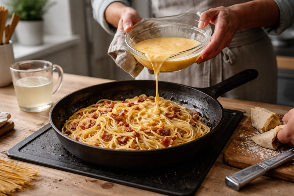Pasta carbonara: sådan undgår du røræg og får cremet sauce