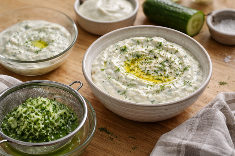 Tzatziki: nem og cremet - sådan undgår du, at den bliver vandet
