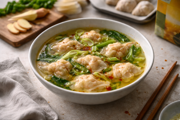 Wonton suppe: nem hjemmelavet version med genveje der smager af mere